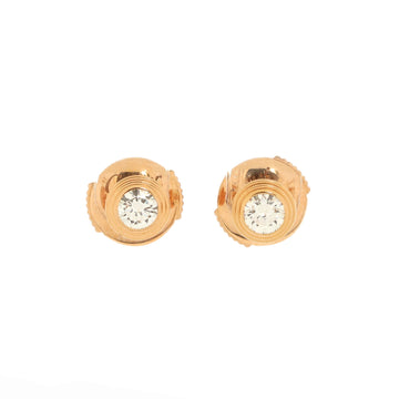 Cartier D'amour Stud Earrings 18K Rose Gold and Diamonds Small