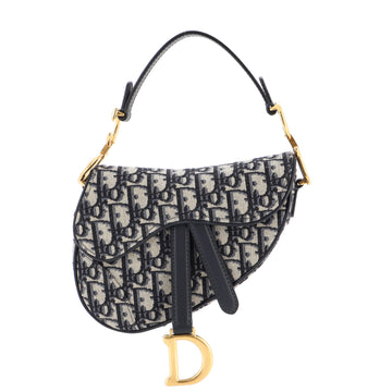Christian Dior Saddle Handbag Oblique Canvas Mini