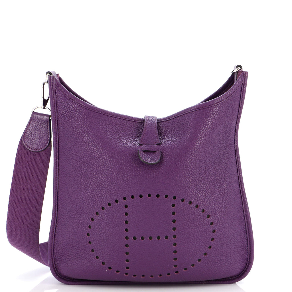 Hermes Evelyne Bag Gen I Clemence PM Purple 2197272
