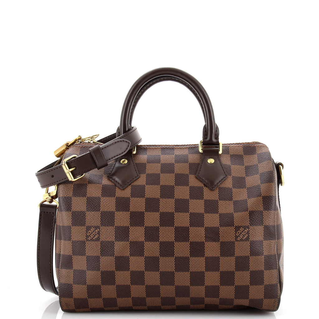 Louis Vuitton Speedy 25 Bandouliere Damier Ebene Bag