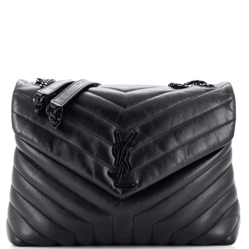 Saint Laurent Loulou Shoulder Bag Matelasse Chevron Leather Medium