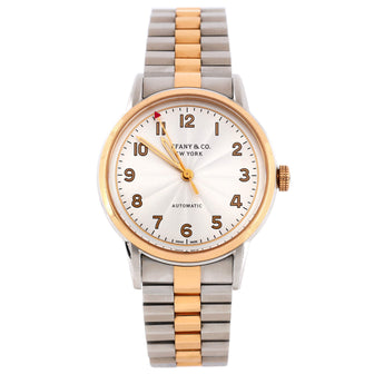 Tiffany & Co. CT60 3-Hand Automatic Watch Stainless Steel and Rose Gold 34
