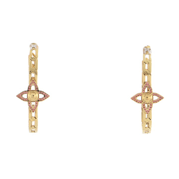 Louis Vuitton Flower Power Hoop Earrings Brass with Crystals