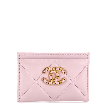 Chanel 19 Card Holder Quilted Leather