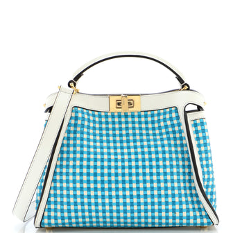 Fendi Peekaboo Essentially Bag Woven Leather