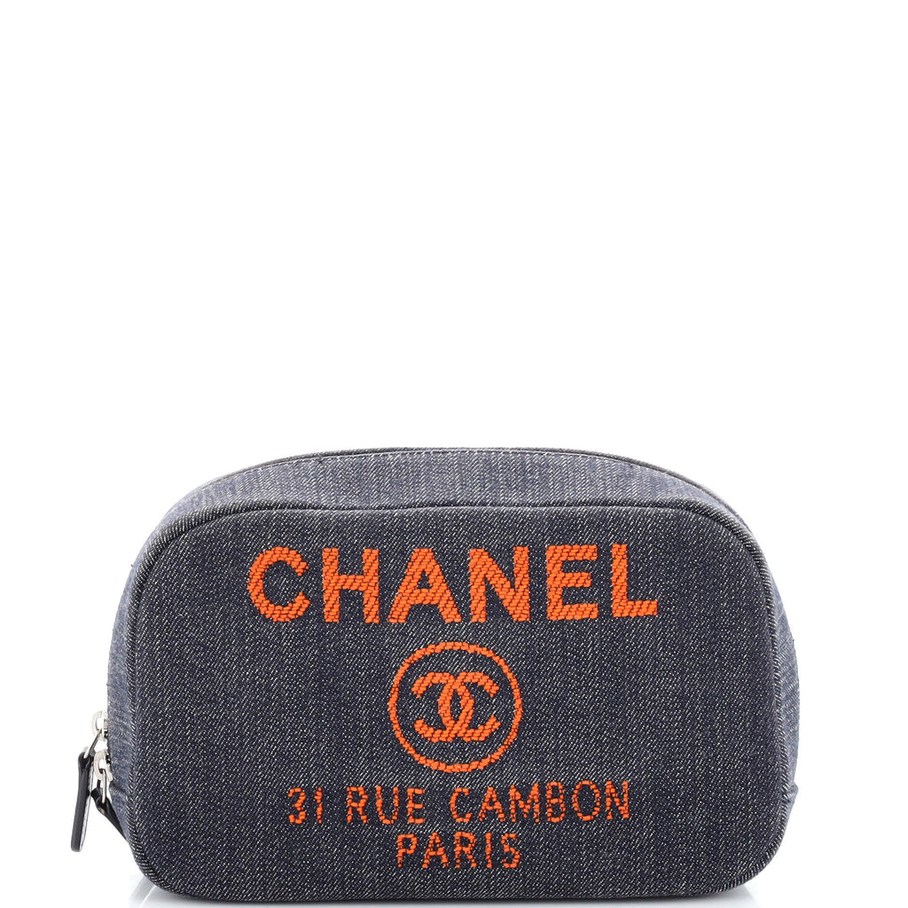 Chanel Deauville Curvy Cosmetic Pouch Denim Small 220202