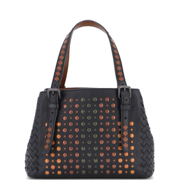 Bottega Veneta A-Shape Tote Perforated Leather with Resin and Intrecciato Detail Small