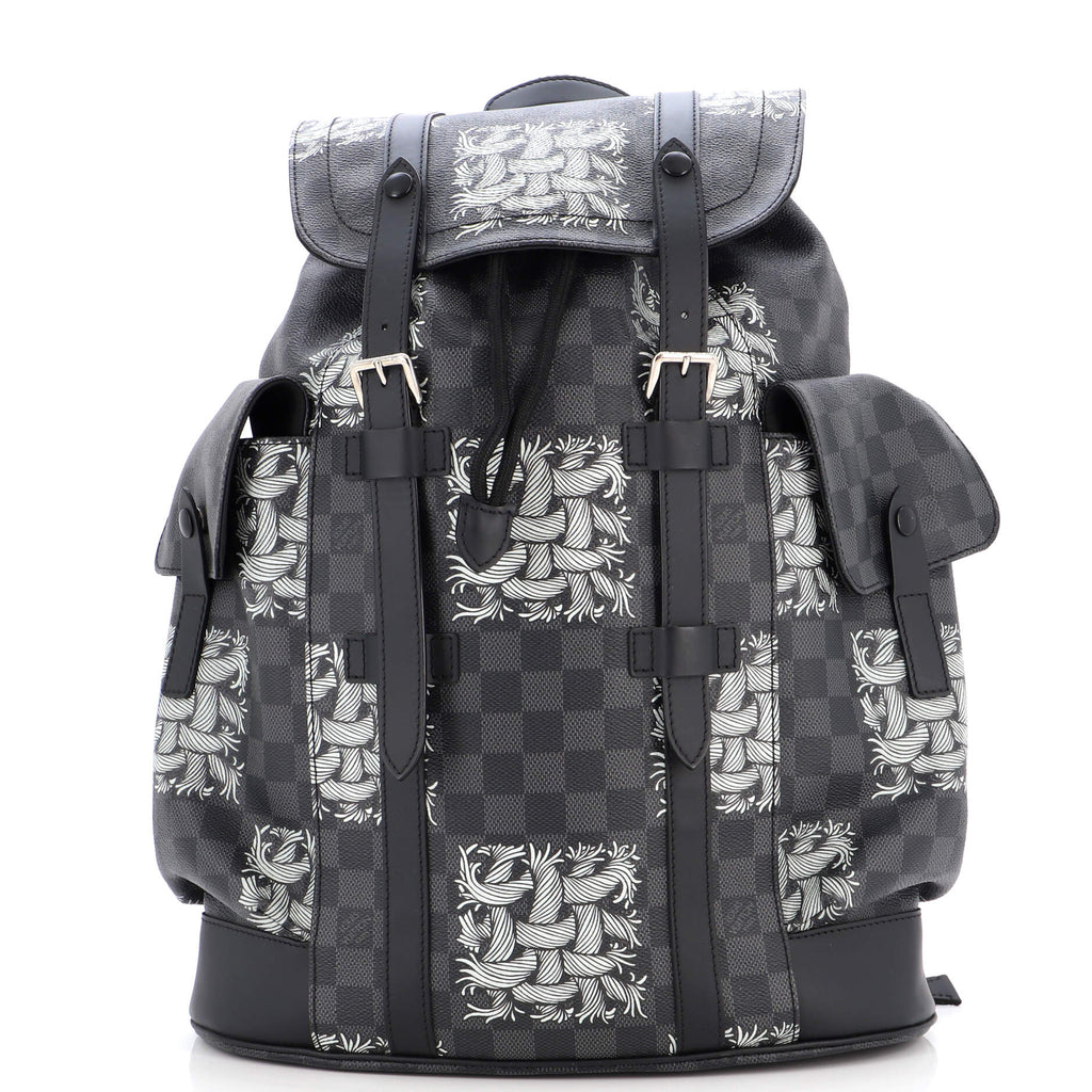 louis vuitton backpack christopher pm template Louis Vuitton Christopher Backpack Limited Edition Nemeth Damier Graphite PM Black 220202203