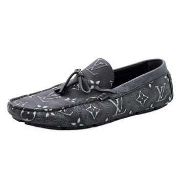 Louis Vuitton Men's LV Driver Moccasin Loafers Embossed Monogram Leather