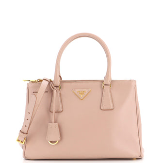 Prada Double Zip Lux Tote Saffiano Leather Small