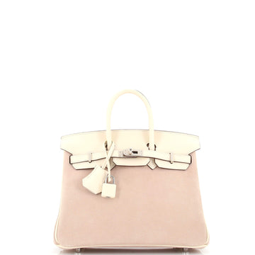 Hermes Birkin Handbag Light Grizzly with Swift with Palladium Hardware 25