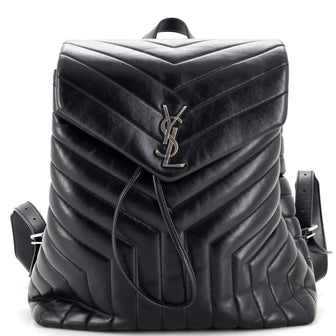 Saint Laurent LouLou Backpack Matelasse Chevron Leather Medium