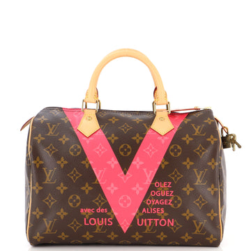 Louis Vuitton Speedy Handbag Limited Edition V Monogram Canvas 30