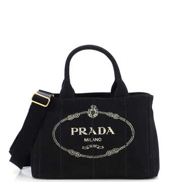 Prada Canapa Convertible Tote Canvas Mini