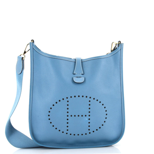 Hermes Evelyne Bag Gen I Epsom PM Blue 220202357