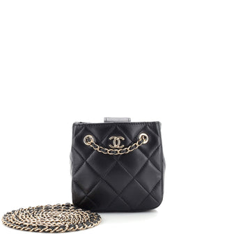 Chanel CC Square Clutch with Chain Quilted Lambskin Mini