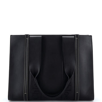 Chloe Woody Tote Leather Medium