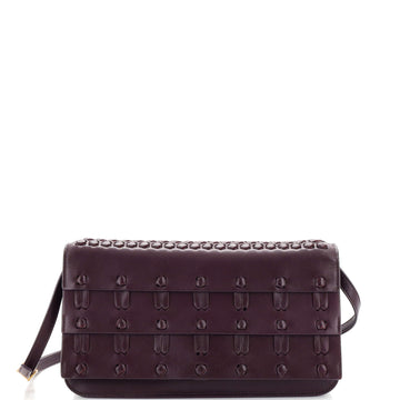 Bottega Veneta Contrast Stitch Shoulder Bag Leather