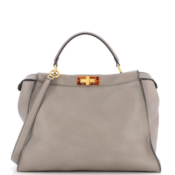 Fendi Peekaboo Bag Leather with Tortoise Detail Large