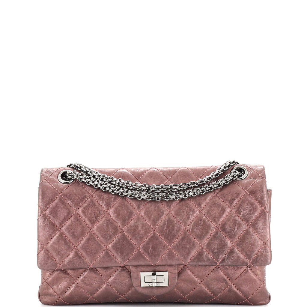Chanel 2.55 Bag Metallic Calfskin Pink
