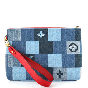 Louis Vuitton City Pouch Damier and Monogram Patchwork Denim