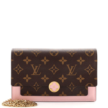 Louis Vuitton Flore Chain Wallet Monogram Canvas