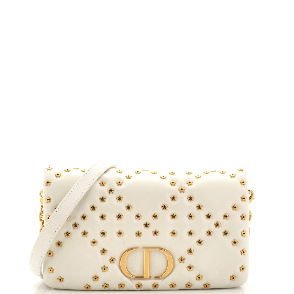 Christian Dior Caro Bag Lucky Star Studded Macrocannage Calfskin