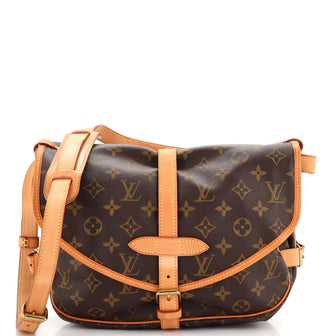Louis Vuitton Saumur Handbag Monogram Canvas 30