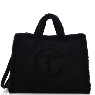 Telfar UGG Shopping Tote Suede with Shearling Medium