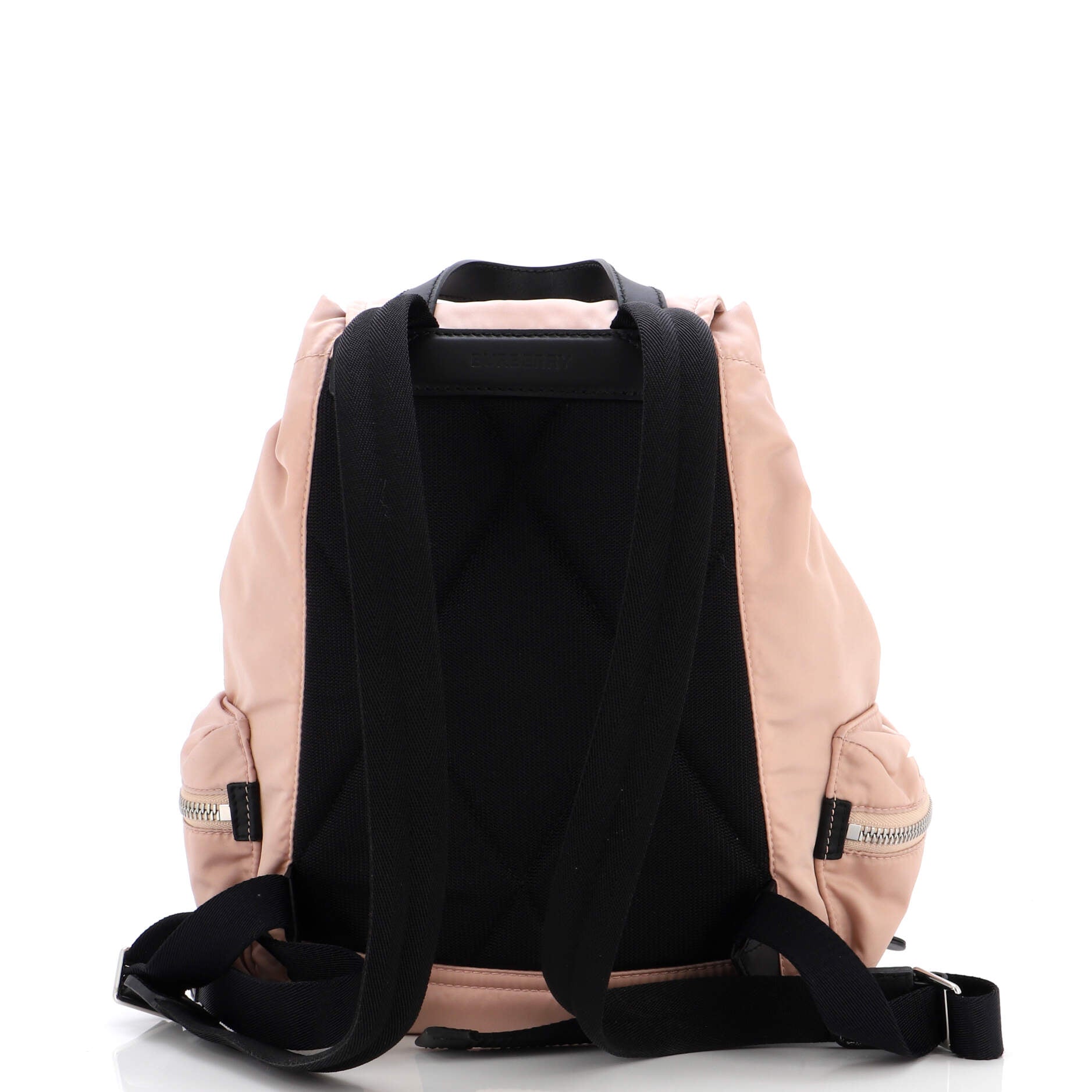 Burberry Logo Rucksack Backpack Nylon with Leather Medium Pink 2202241