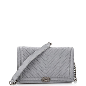 Chanel Boy Wallet on Chain Chevron Caviar