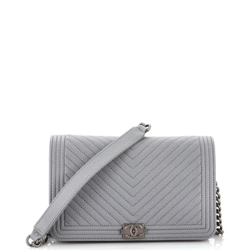 Chanel Boy Wallet on Chain Chevron Caviar