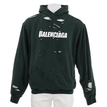 Balenciaga Logo Destroyed Hoodie Cotton