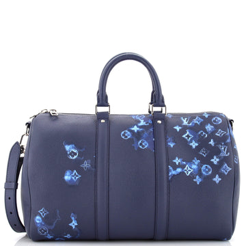 Louis Vuitton Keepall Bandouliere Bag Limited Edition Monogram Ink Watercolor Leather 40