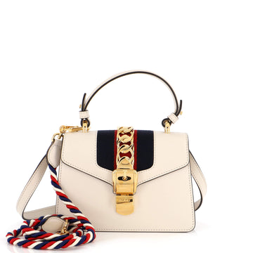 Gucci Sylvie Top Handle Bag Leather Mini