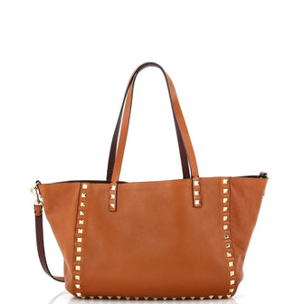 Valentino Garavani Rockstud Reversible Convertible Tote Leather Small