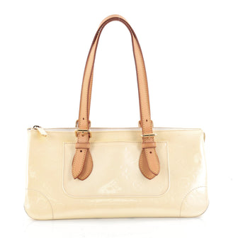 Louis Vuitton Rosewood Avenue Handbag Monogram Vernis Neutral