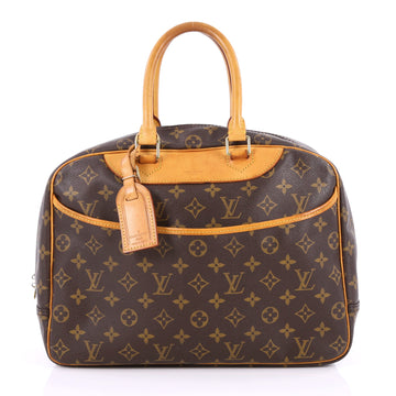 Louis Vuitton Deauville Handbag Monogram Canvas Brown