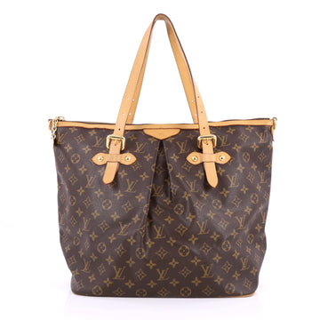 Louis Vuitton Palermo Handbag Monogram Canvas GM Brown