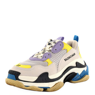 Balenciaga Women's Triple S Sneakers Fabric and Mesh with Faux Leather