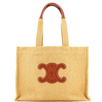 Celine Cabas Thais Tote Triomphe Canvas Large