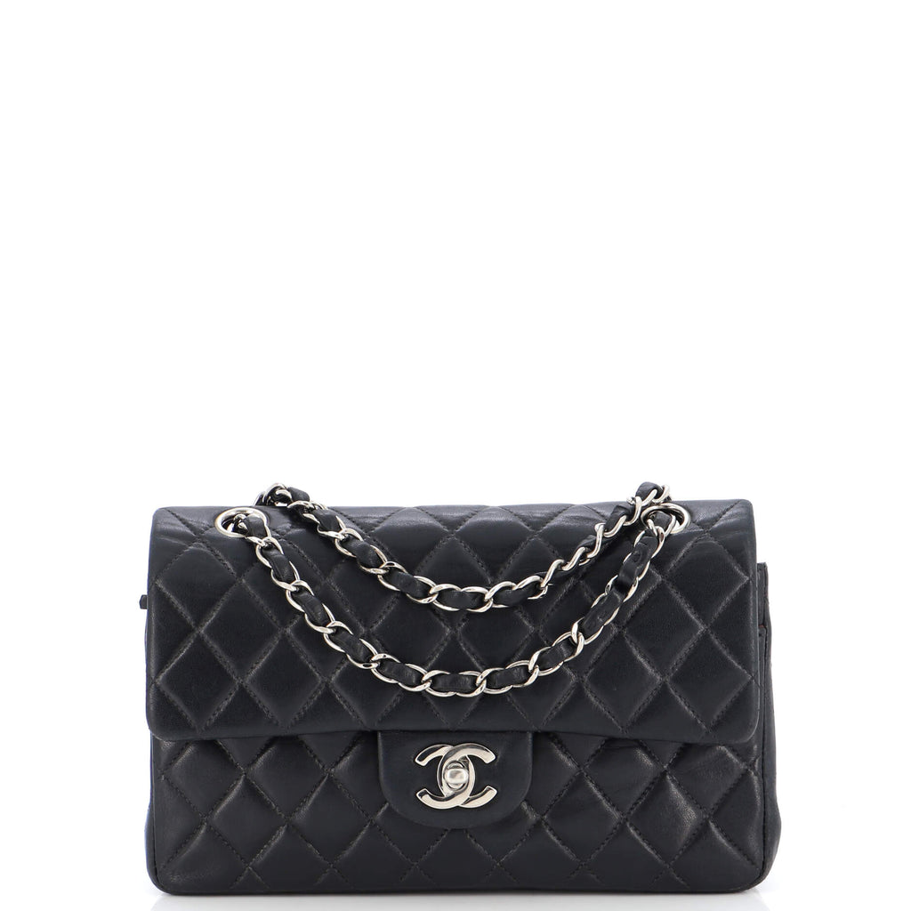 Chanel Lambskin Quilted Small Circular Handle Bag Black – STYLISHTOP