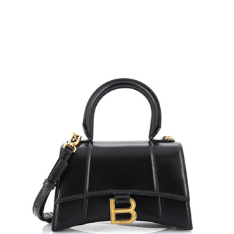 Balenciaga Hourglass Top Handle Bag Leather XS