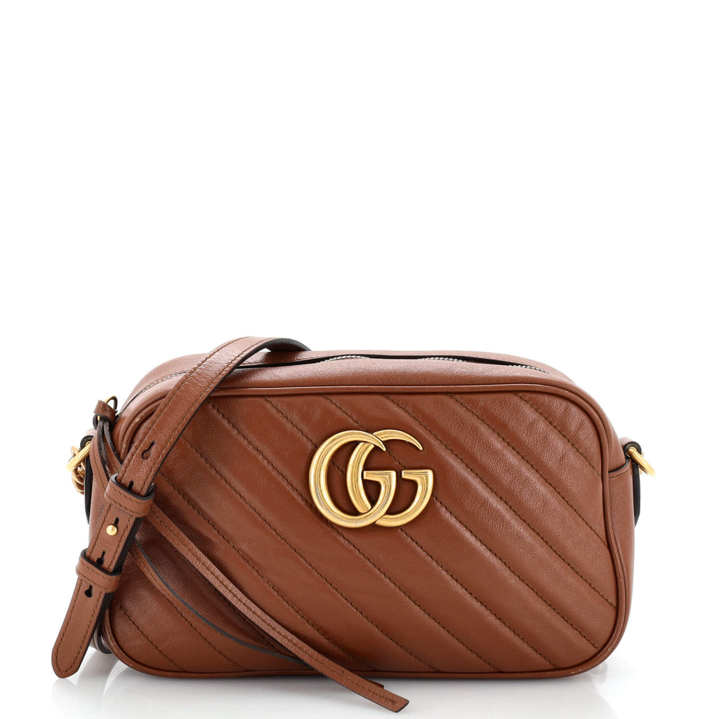 Gucci Small Marmont Matelasse Camera Bag - Neutrals Crossbody Bags