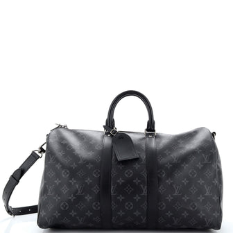 Louis Vuitton Keepall Bandouliere Bag Monogram Eclipse Canvas 45