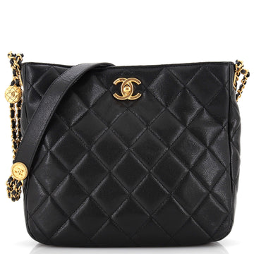 Chanel Twist Your Buttons Hobo Quilted Caviar Small