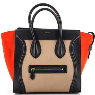 Celine Tricolor Luggage Bag Leather Mini