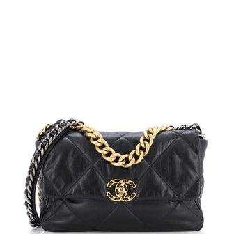 Chanel 19 Flap Bag Quilted Leather Large