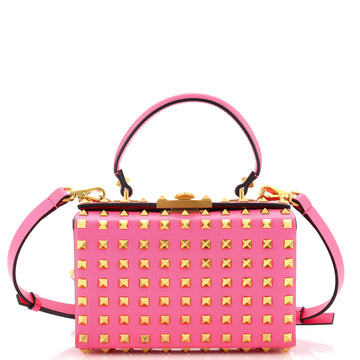 Valentino Garavani Rockstud Alcove Top Handle Box Bag Leather