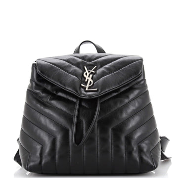 Saint Laurent LouLou Backpack Matelasse Chevron Leather Small